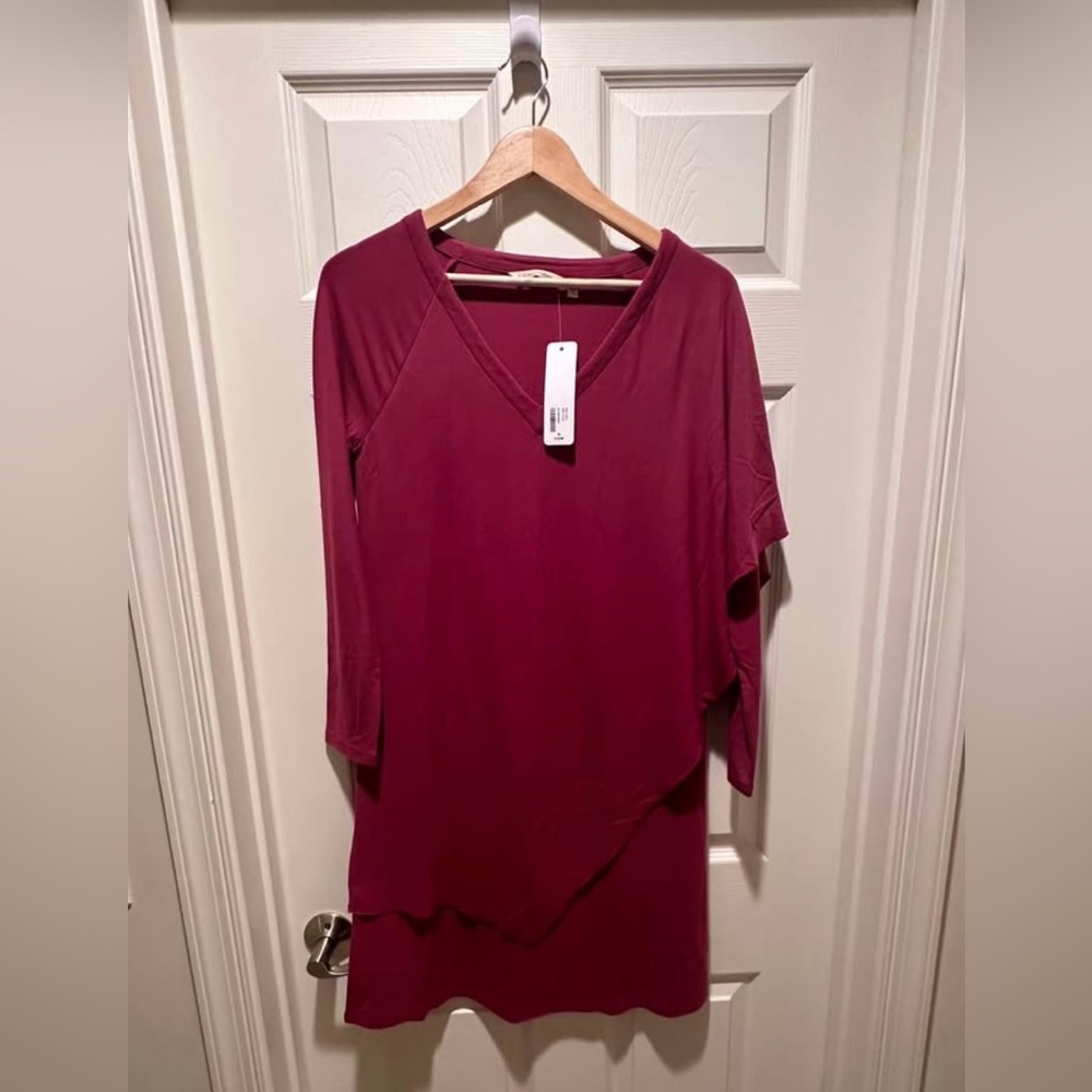 Soft Surroundings Deep Red Long Sleeve Top
